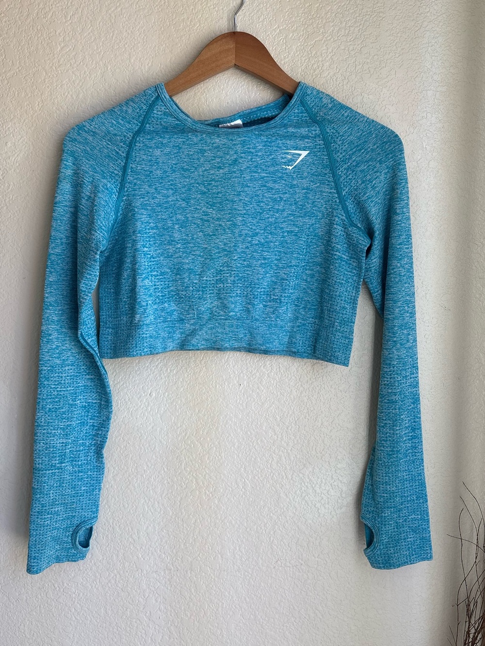 NWT Set! Gymshark Vital Seamless Crop Top Longsleeve Teal Leggings  Size XL